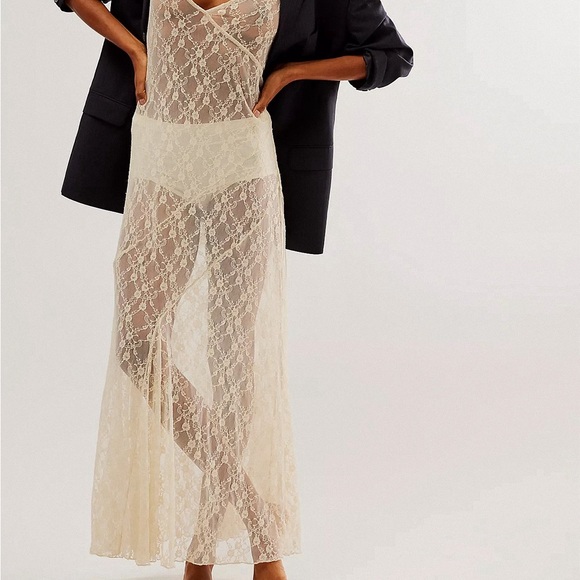 Free People A Little Lace Maxi Slip - Picture 6 of 8